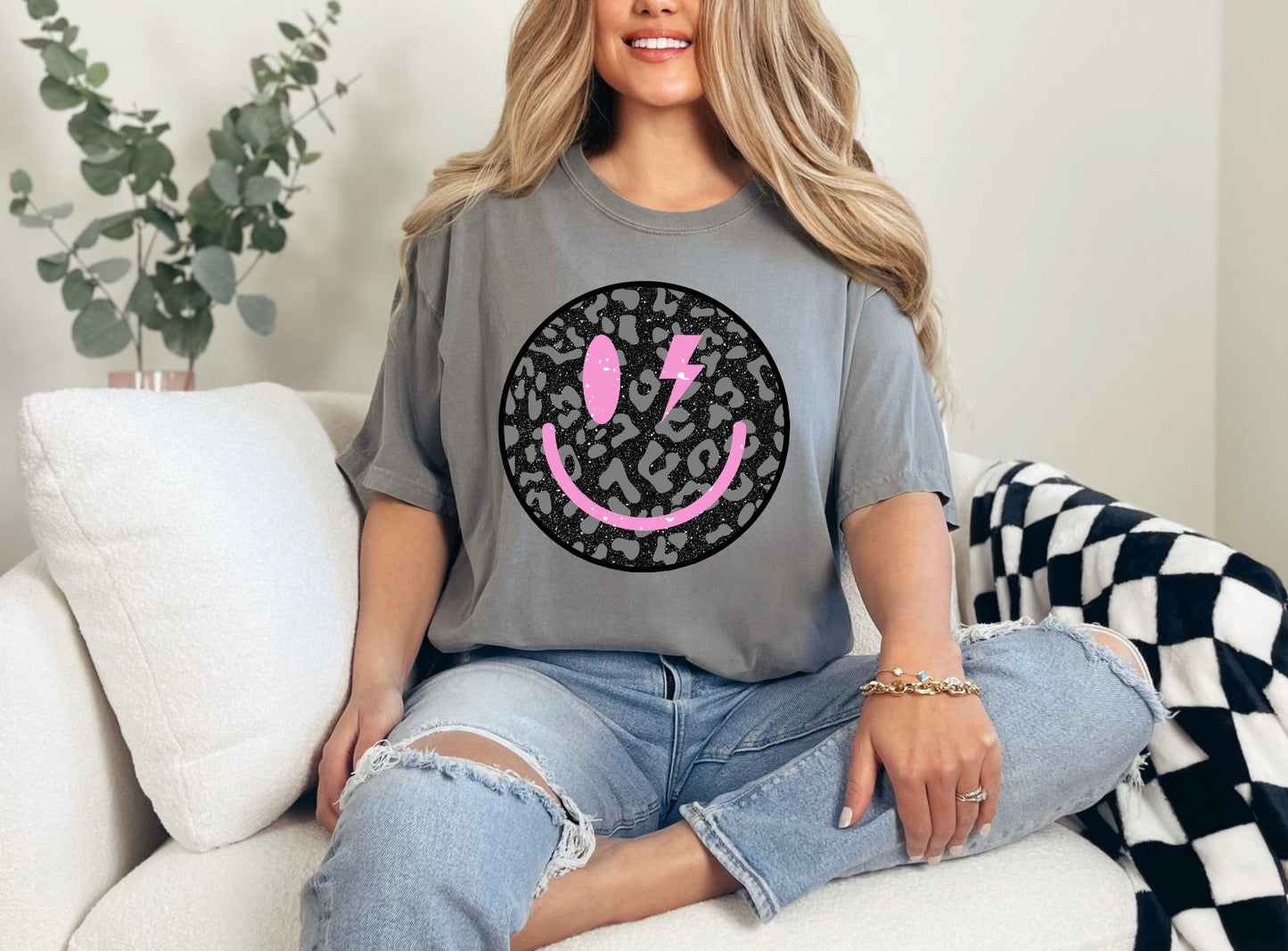 Smiley Glitter Tee