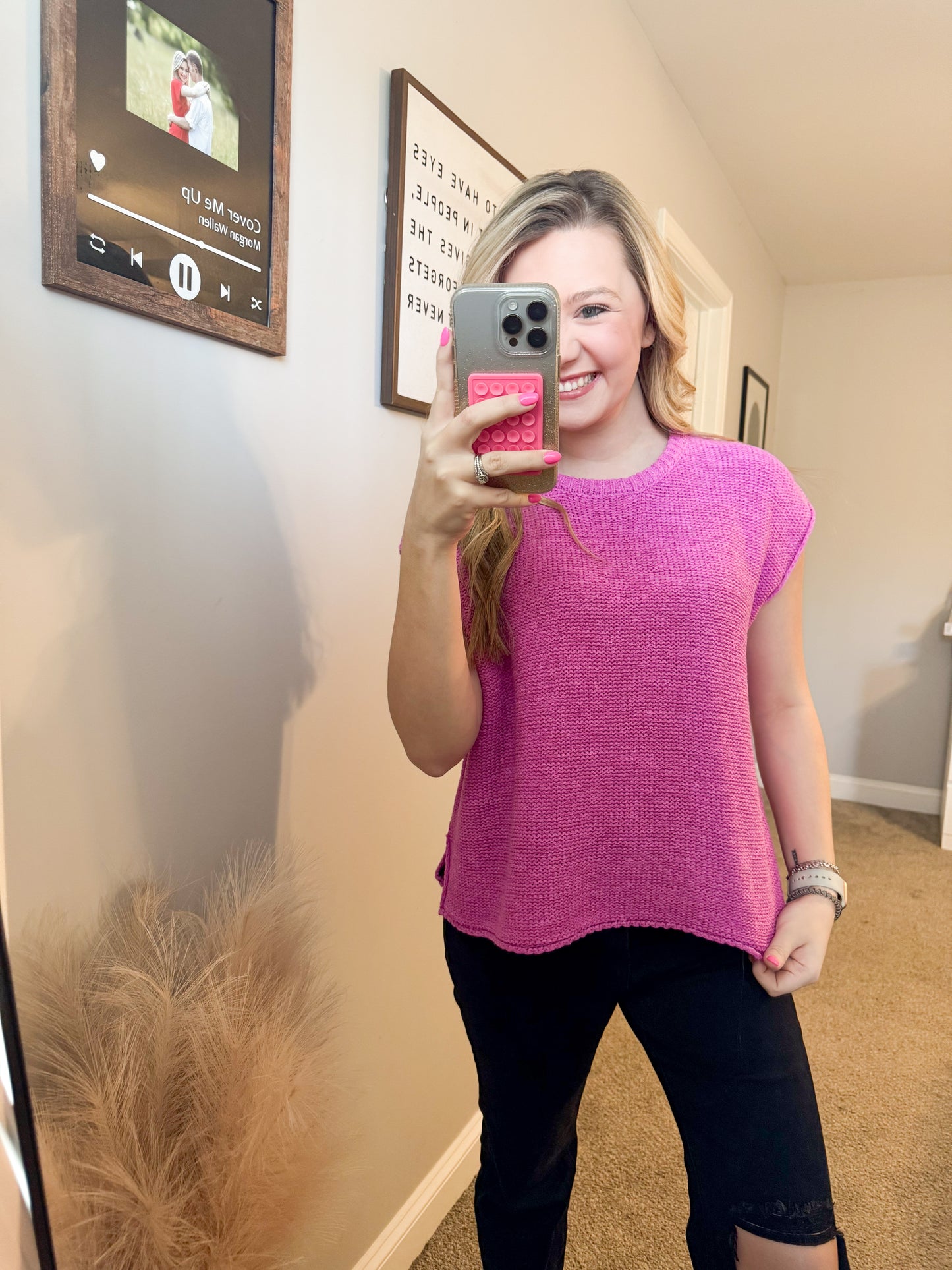 Pink Skies Sweater Vest