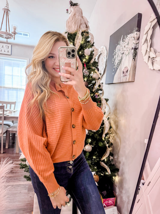 The Spiced Cider Button Up Blouse
