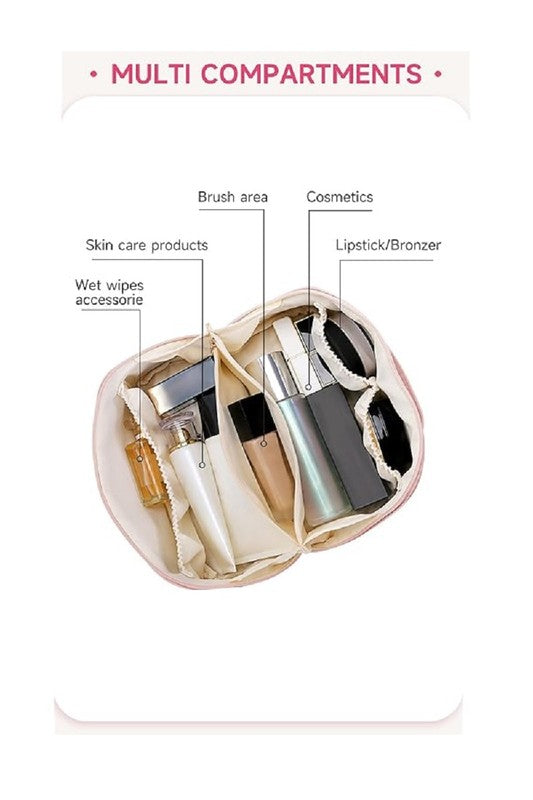Checkered Makeup Bag (Brown)