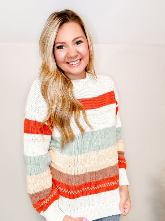 Ready for Anything Color Block Sweater