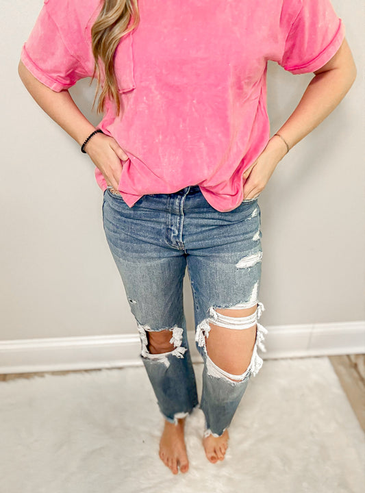 RISEN JEANS- Katie High Rise Crop Jeans