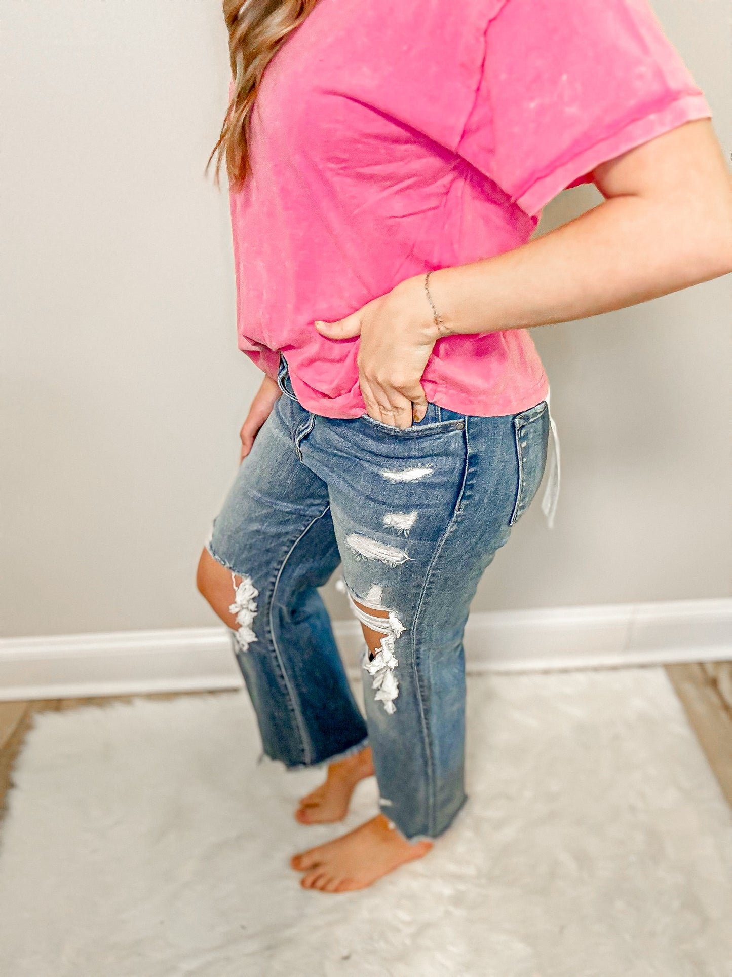 RISEN JEANS- Katie High Rise Crop Jeans