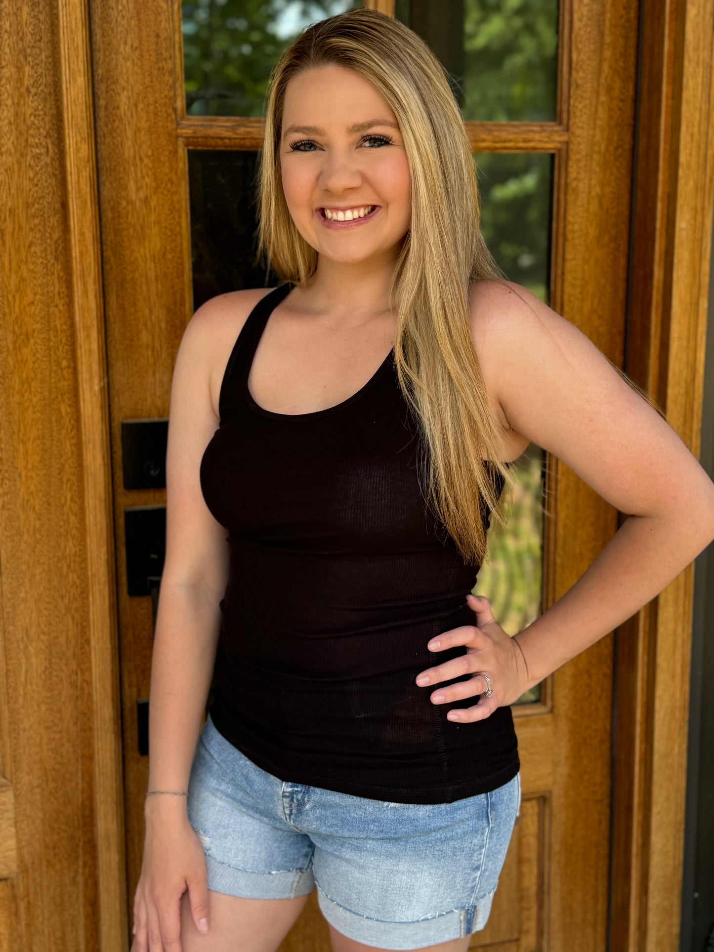 Ribbed Racer Back Tank (2 Colors)