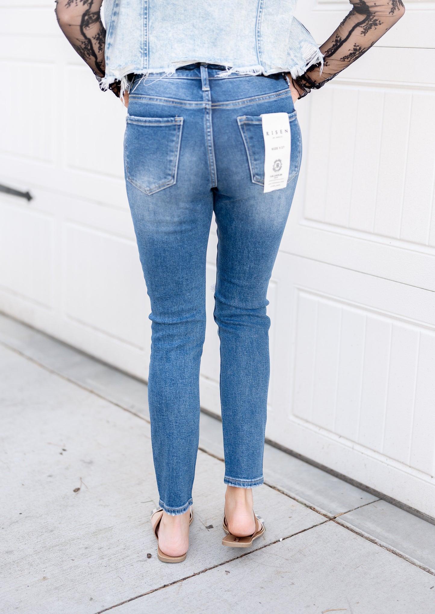 RISEN JEANS - High Rise Skinny (Medium Wash)